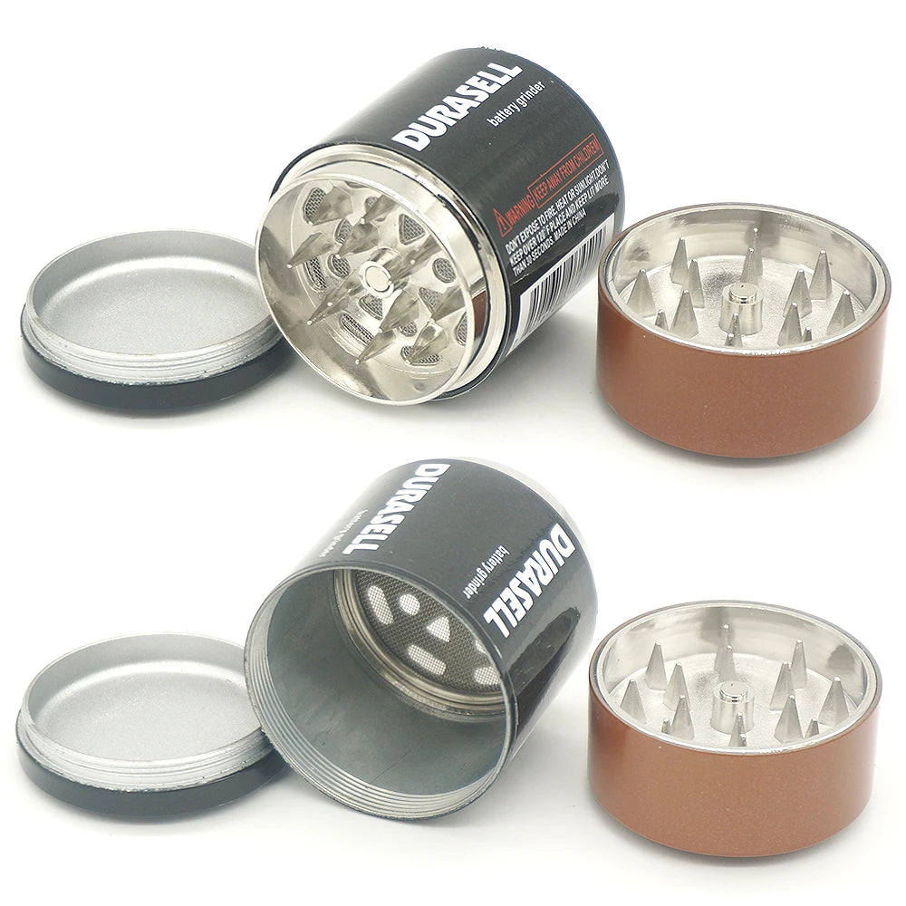 Battery Shape Metal Herb Grinder 44mm Zinc Alloy by HitMyNeed