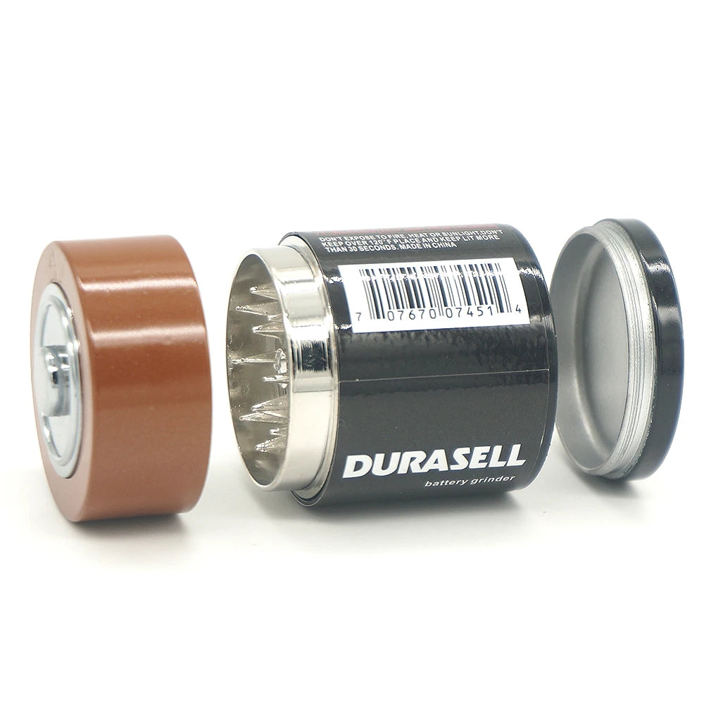 Battery Shape Metal Herb Grinder 44mm Zinc Alloy by HitMyNeed