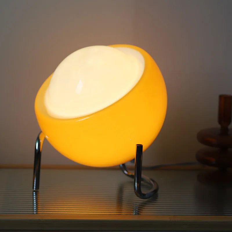 Bauhaus Medieval Glass LED Bedside Table Lamp by HitMyNeed