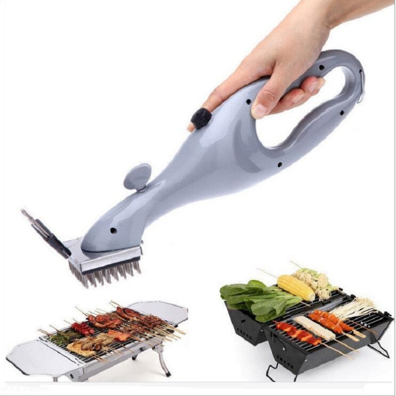 BBQ Grill Brush with Steel Bristles and Dual Head by HitMyNeed