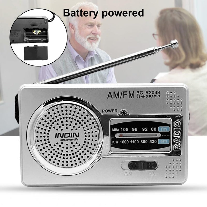 BC-R2033 Portable AM FM Radio with Telescopic Antenna by HitMyNeed