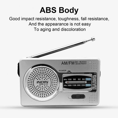 BC-R2033 Portable AM FM Radio with Telescopic Antenna by HitMyNeed