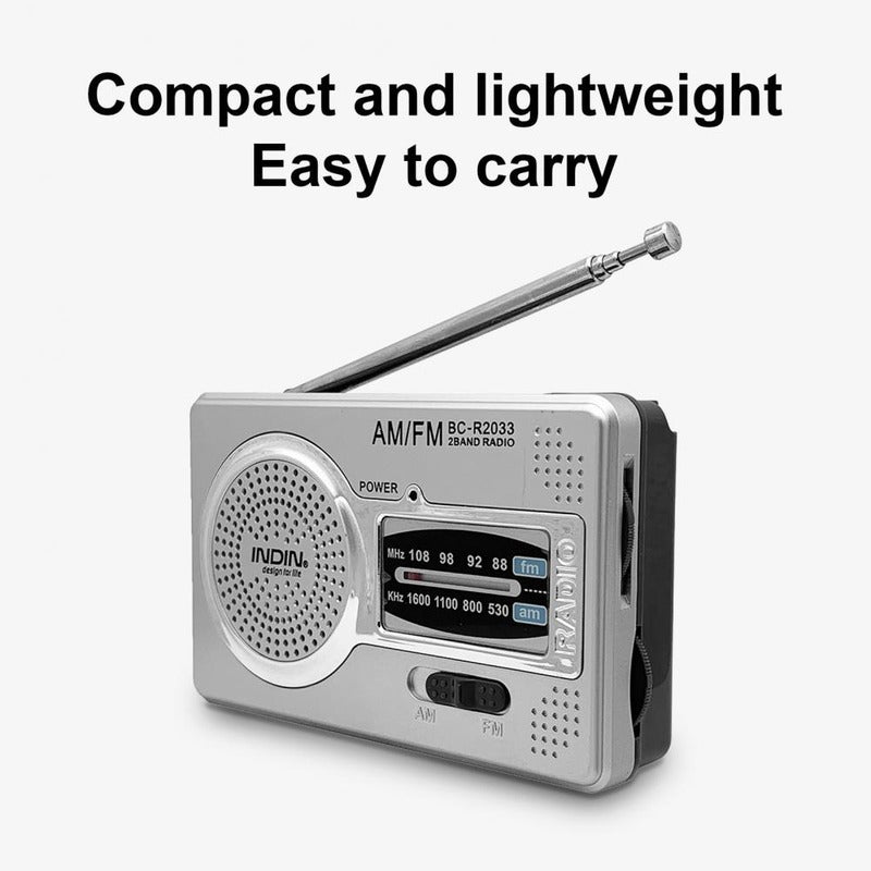 BC-R2033 Portable AM FM Radio with Telescopic Antenna by HitMyNeed