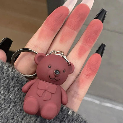 Bear Keychain Matte Velvet Lip Mud Glaze by HitMyNeed