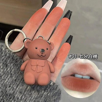 Bear Keychain Matte Velvet Lip Mud Glaze abw899 by HitMyNeed