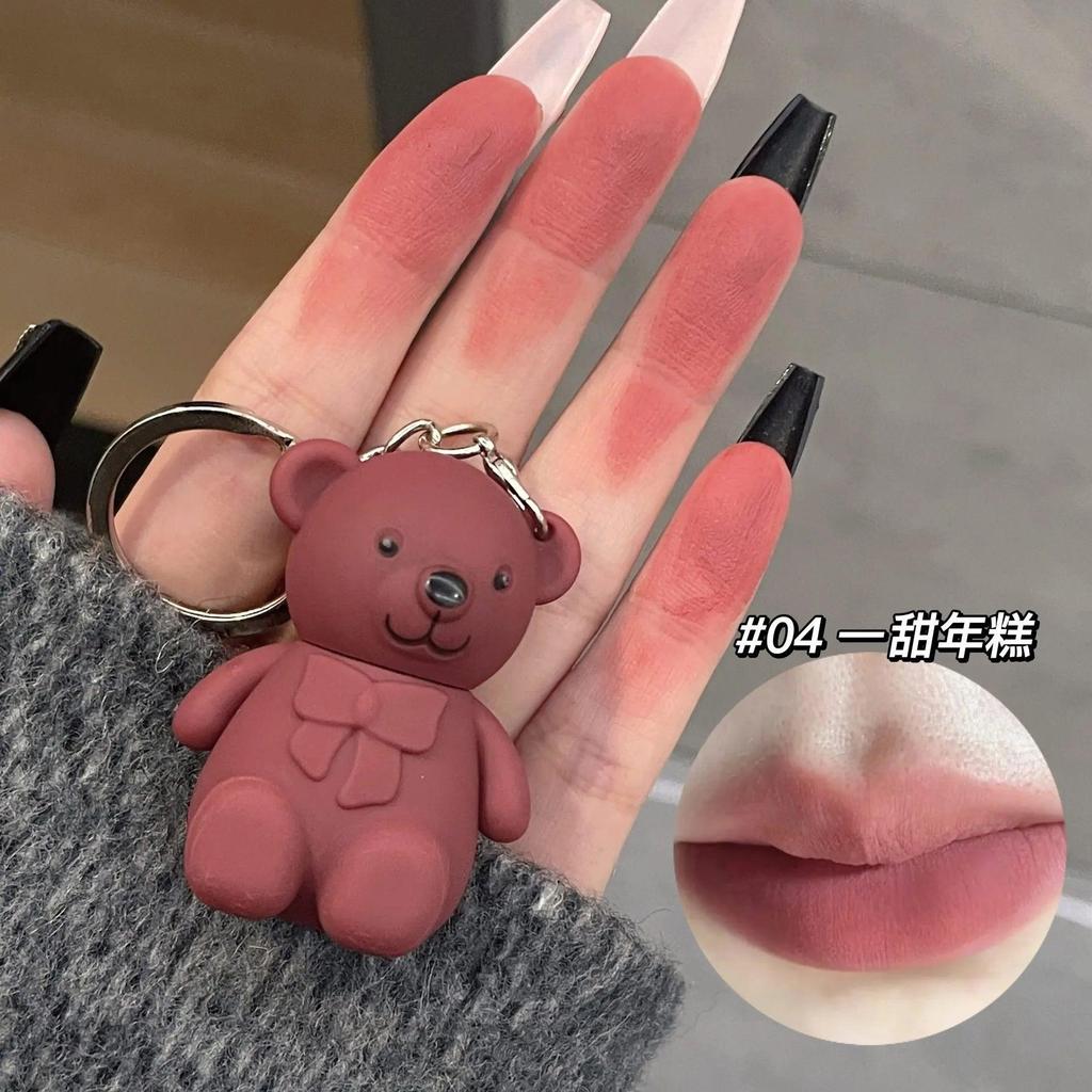 Bear Keychain Matte Velvet Lip Mud Glaze abw902 by HitMyNeed