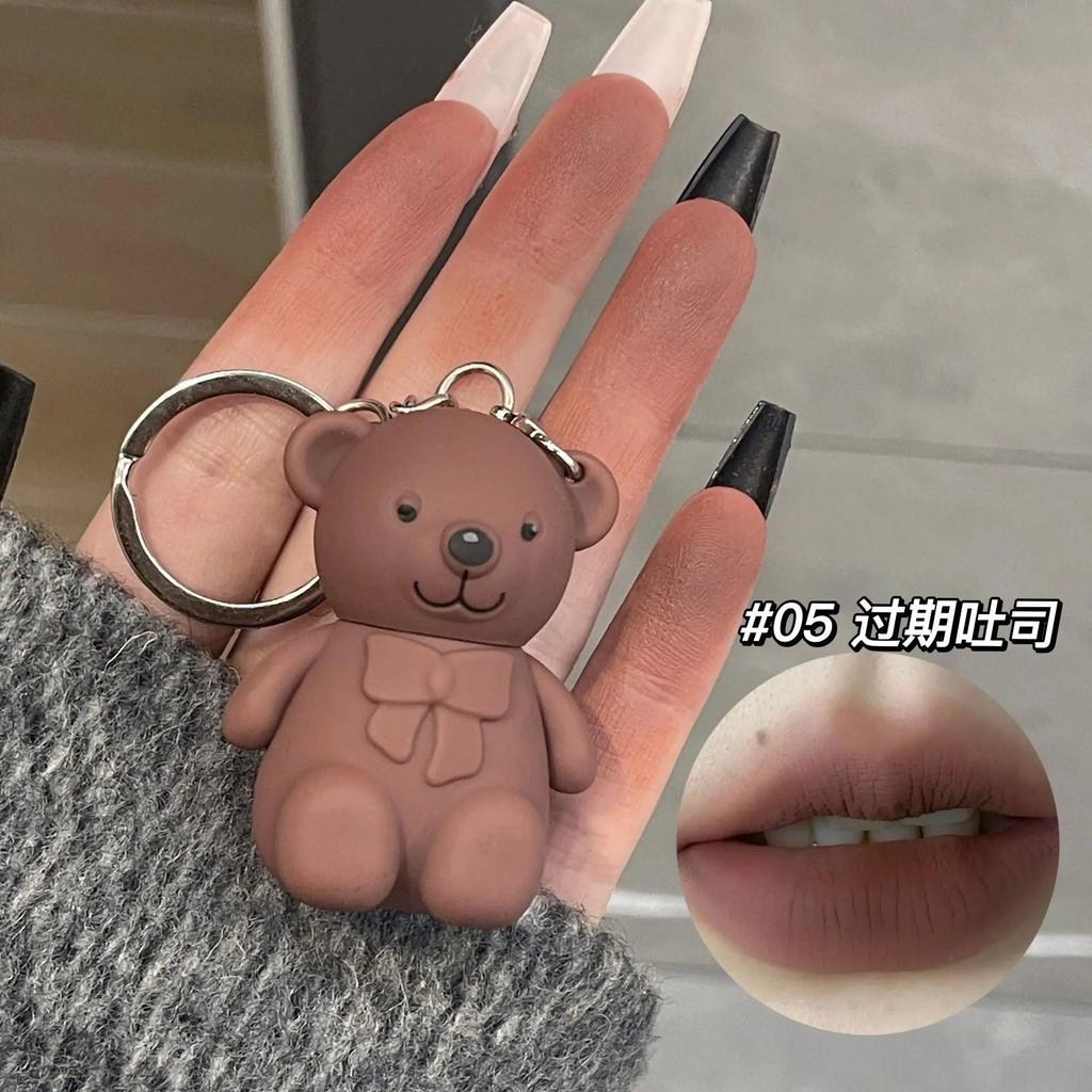 Bear Keychain Matte Velvet Lip Mud Glaze abw903 by HitMyNeed