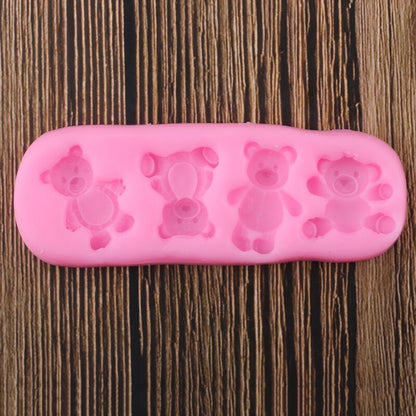 Bear Silicone Baking Mold with 4 Cute Designs by HitMyNeed