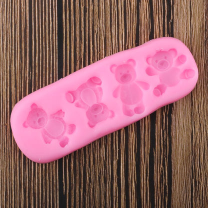 Bear Silicone Baking Mold with 4 Cute Designs by HitMyNeed