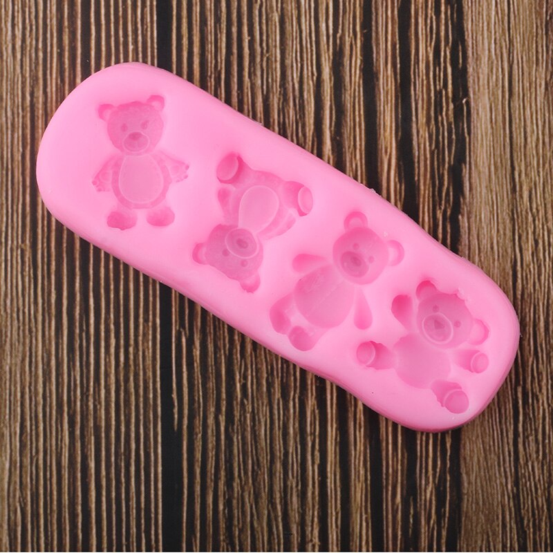 Bear Silicone Baking Mold with 4 Cute Designs by HitMyNeed