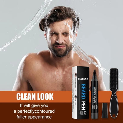 Beard Filling Pen Kit with Brush - Black & Brown by HitMyNeed