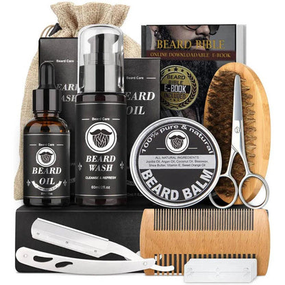 Beard Growth & Grooming Care Kit for Fuller Beards by HitMyNeed