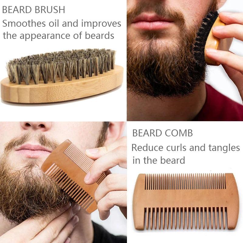 Beard Growth & Grooming Care Kit for Fuller Beards by HitMyNeed