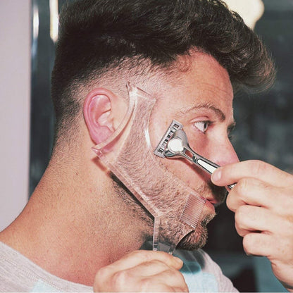 Beard Shaving Guide Grooming Stencil with Comb by HitMyNeed