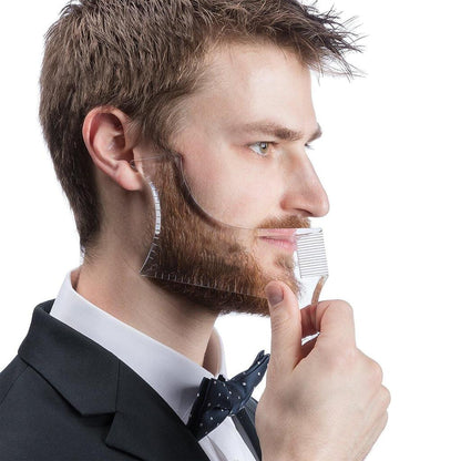 Beard Shaving Guide Grooming Stencil with Comb by HitMyNeed
