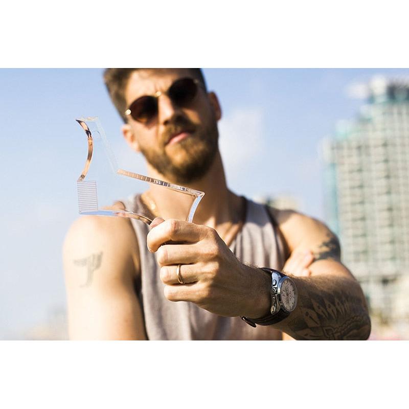 Beard Shaving Guide Grooming Stencil with Comb by HitMyNeed