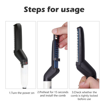Beard Straightener Multi‑Function Comb by HitMyNeed
