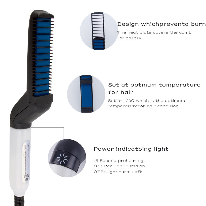 Beard Straightener Multi‑Function Comb by HitMyNeed