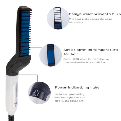 Beard Straightener Multi‑Function Comb by HitMyNeed