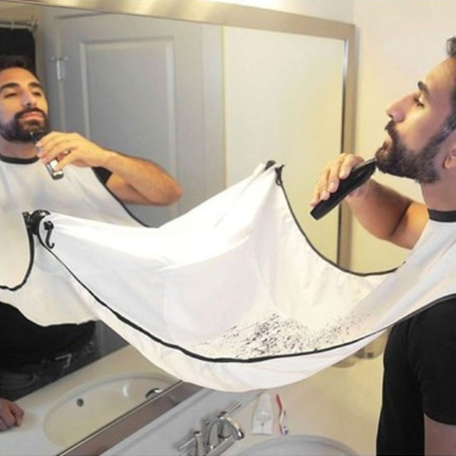 Beard Trimming Apron with Mirror Suction by HitMyNeed
