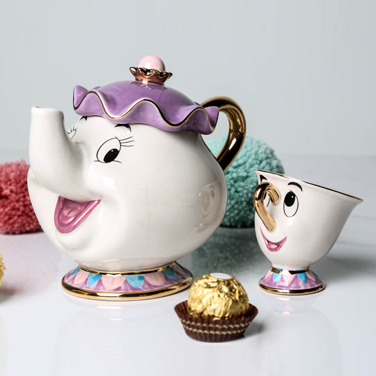Beauty and the Beast Ceramic Teapot Set by HitMyNeed