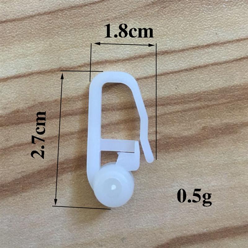 Bed Curtain Hanging Hooks Set (50 Pieces) by HitMyNeed