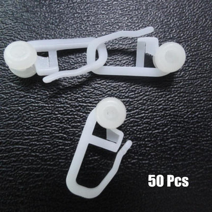 Bed Curtain Hanging Hooks Set (50 Pieces) by HitMyNeed