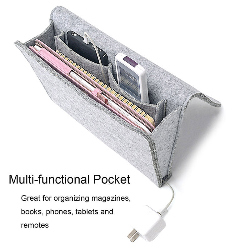 Bedside Hanging Pocket Storage Organizer by HitMyNeed