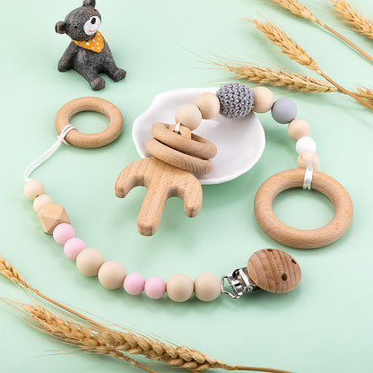 Beech Wood Teething Rings Set (5 Pack) by HitMyNeed