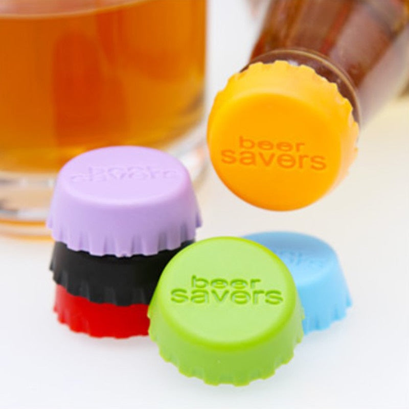 Beer Savers Reusable Silicone Beer Caps (6 Pack) by HitMyNeed