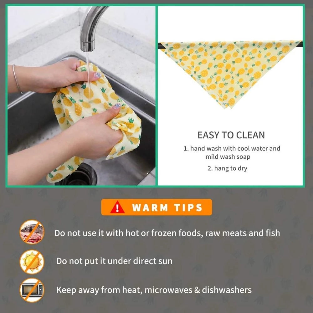 Beeswax Reusable Sandwich Wraps Set (3 Pieces) by HitMyNeed