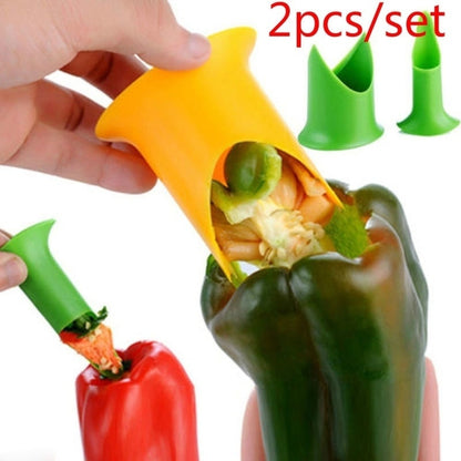 Bell Pepper Corers Seed Remover Set (2 pcs) by HitMyNeed