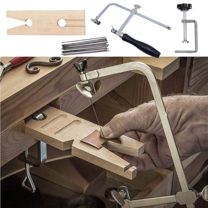 Bench Clamp Jeweler's Saw Set with 144 Blades by HitMyNeed