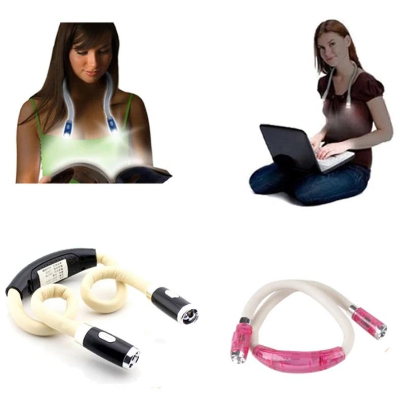 Bendable Neck Reading Light with 4 LEDs by HitMyNeed