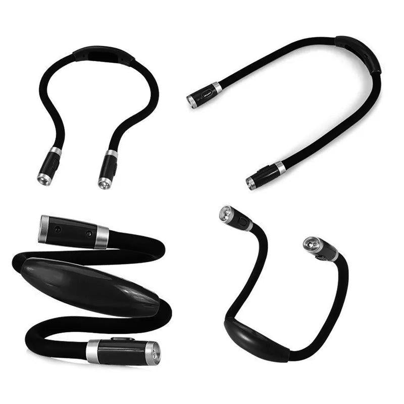 Bendable Neck Reading Light with 4 LEDs by HitMyNeed