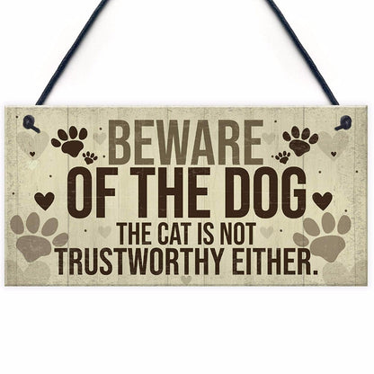 Beware of Dog Sign PVC Warning Plaque 10x5" by HitMyNeed