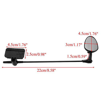 Bicycle Helmet Rear View Mirror with Aluminum Arm by HitMyNeed