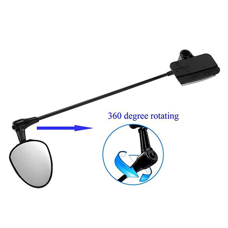 Bicycle Helmet Rear View Mirror with Aluminum Arm by HitMyNeed