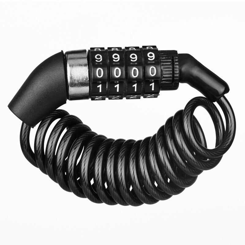 Bicycle Mini Combination Cable Lock for Helmets & Frames by HitMyNeed