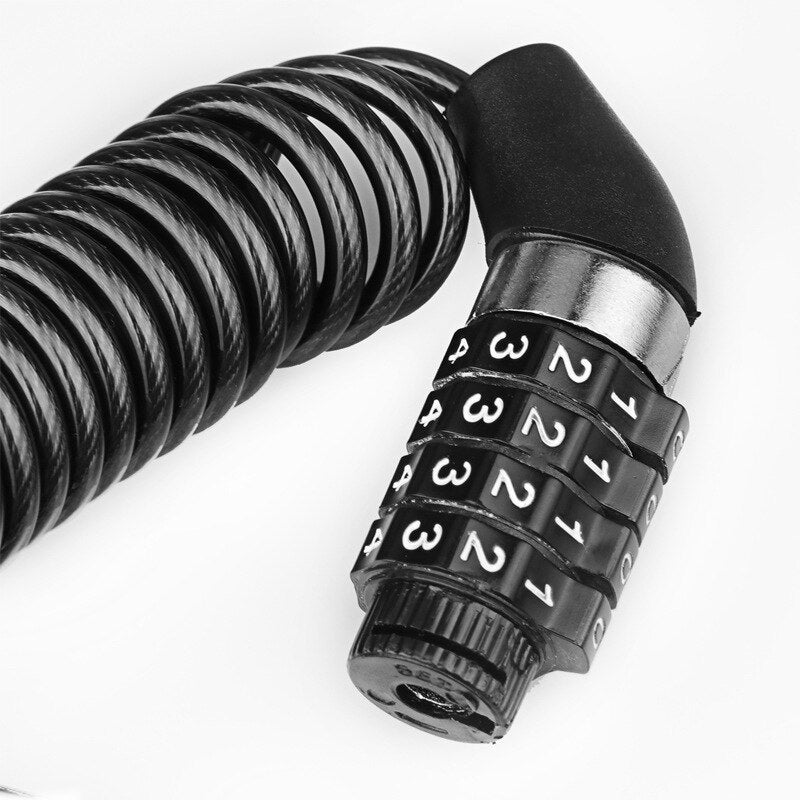 Bicycle Mini Combination Cable Lock for Helmets & Frames by HitMyNeed