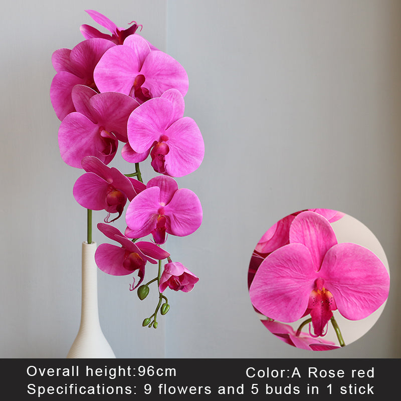 Big Realistic Artificial Orchid Stem, 96 cm a-rose-red by HitMyNeed