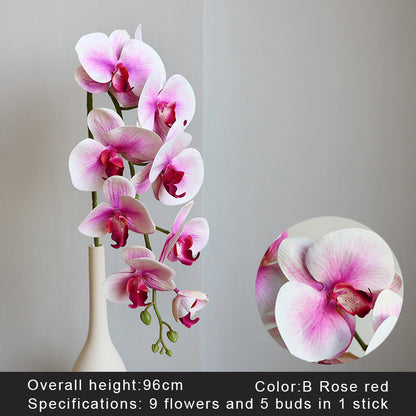 Big Realistic Artificial Orchid Stem, 96 cm b-rose-red by HitMyNeed