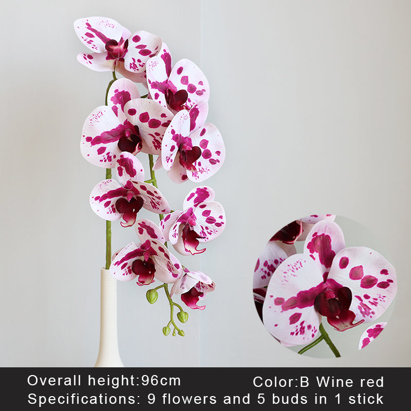Big Realistic Artificial Orchid Stem, 96 cm b-wine-red by HitMyNeed