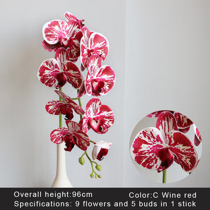 Big Realistic Artificial Orchid Stem, 96 cm c-wine-red by HitMyNeed