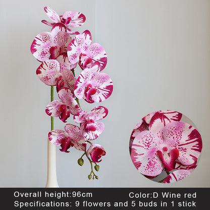 Big Realistic Artificial Orchid Stem, 96 cm d-wine-red by HitMyNeed