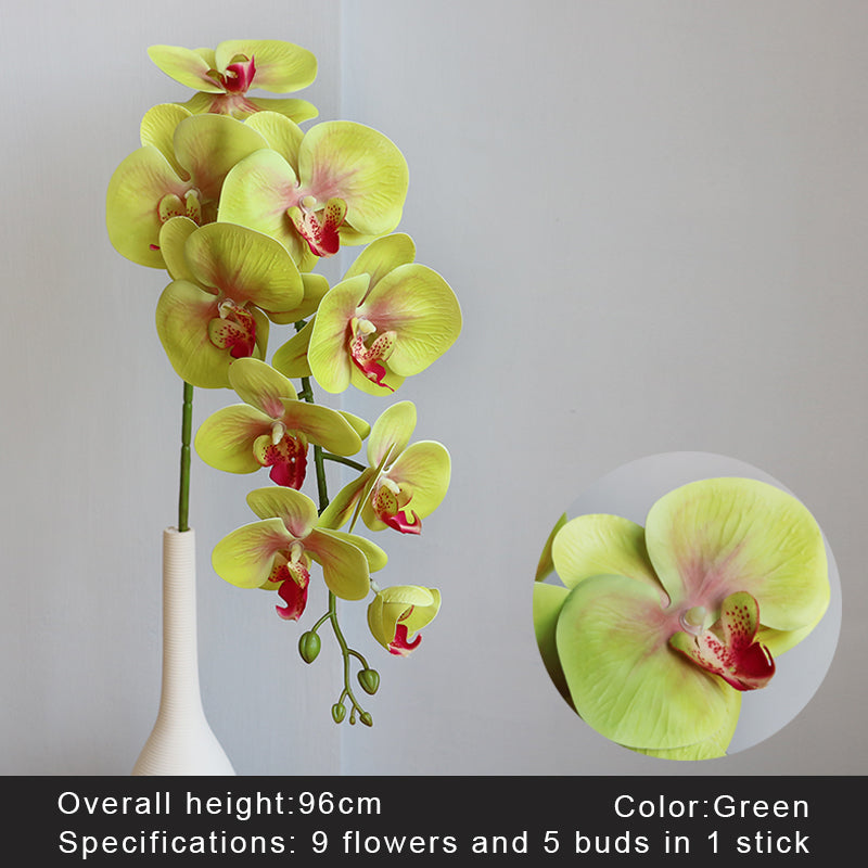 Big Realistic Artificial Orchid Stem, 96 cm green by HitMyNeed