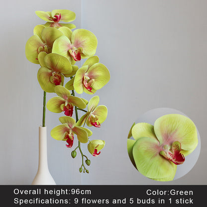 Big Realistic Artificial Orchid Stem, 96 cm green by HitMyNeed