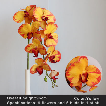 Big Realistic Artificial Orchid Stem, 96 cm yellow by HitMyNeed