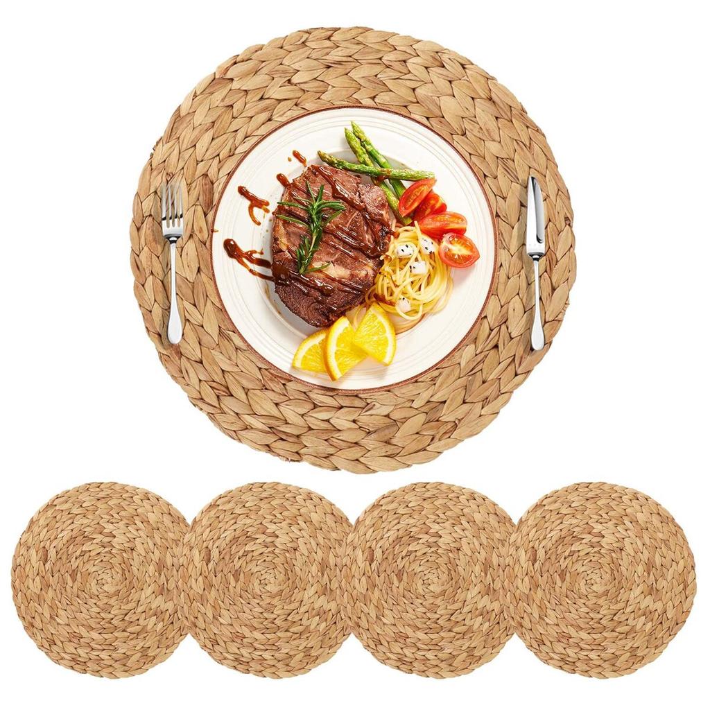 Big Round Water Hyacinth Placemats (Set of 2) by HitMyNeed