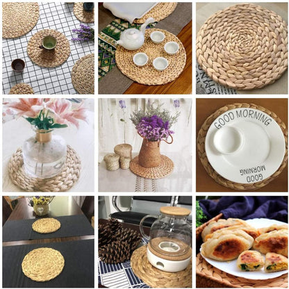 Big Round Water Hyacinth Placemats (Set of 2) by HitMyNeed
